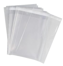 CELLOPHANE PARTY BAGS: CLEAR NO GUSSET 7.5x19" - 30 PACK