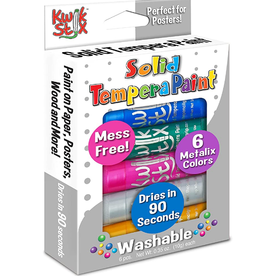 KWIK STIX : TEMPERA PAINT STICK METALLICS - 6 PACK