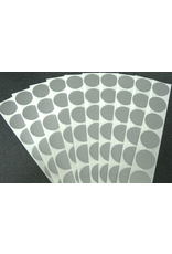 SCRATCH OFF STICKERS ROUND 1.25" SILVER - 100 PACK