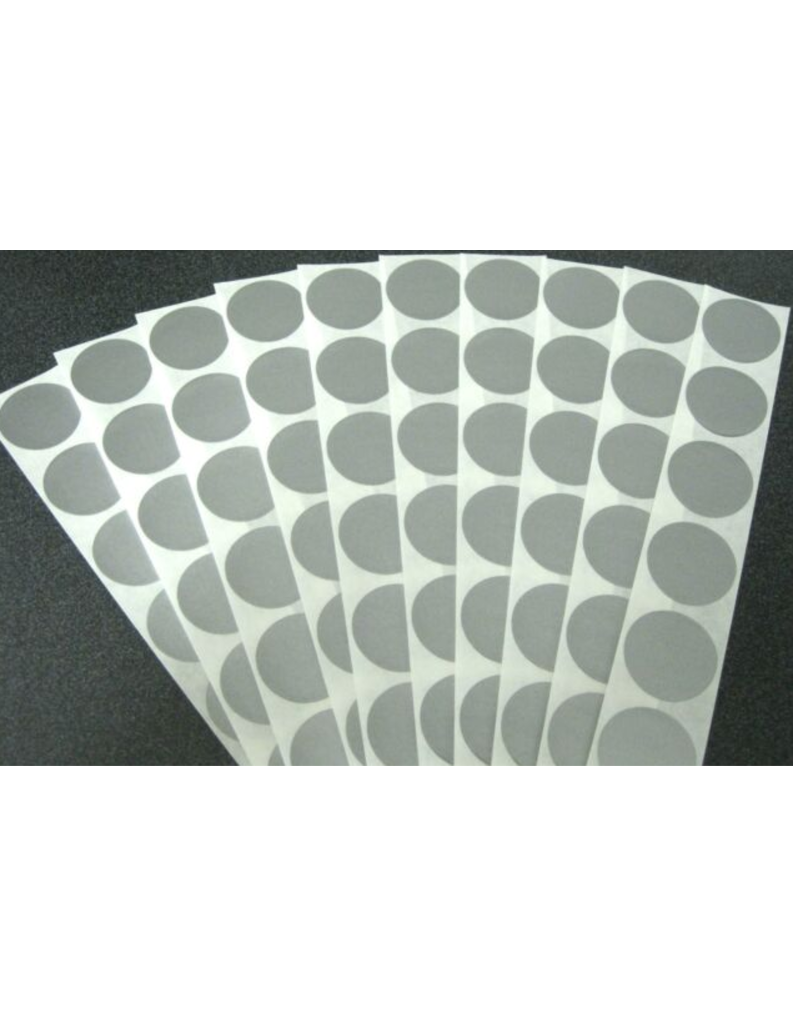 SCRATCH OFF STICKERS ROUND 1.25" SILVER - 100 PACK