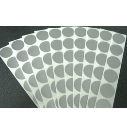 SCRATCH OFF STICKERS ROUND 1.25" SILVER - 100 PACK