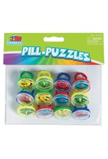 SMILE FACE PILL PUZZLE RINGS Pkg/12pcs