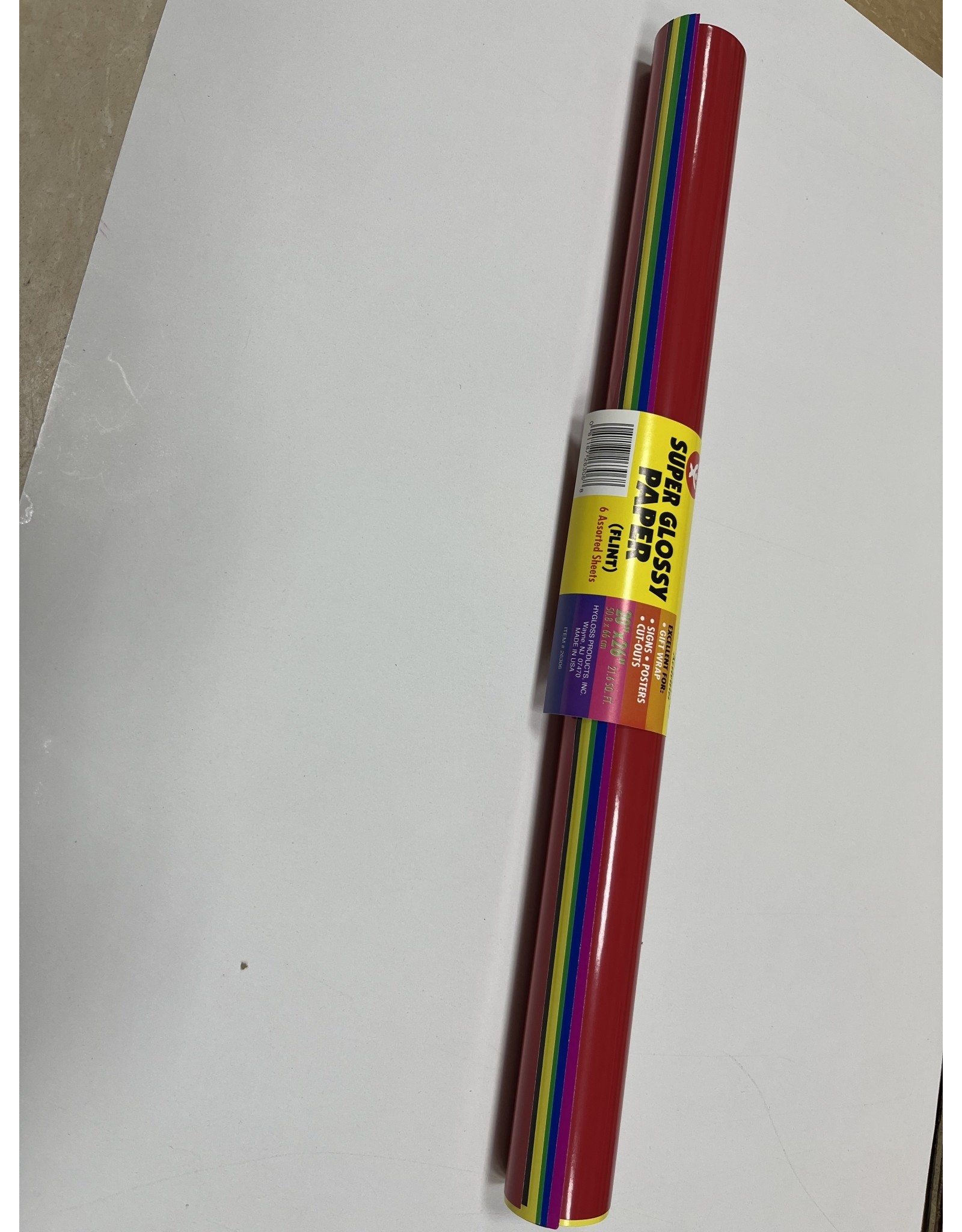 Super Glossy Paper 6 assorted sheets 20"x26" ea rolled