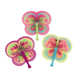 BUTTERFLY FOLDING FANS 12PCS