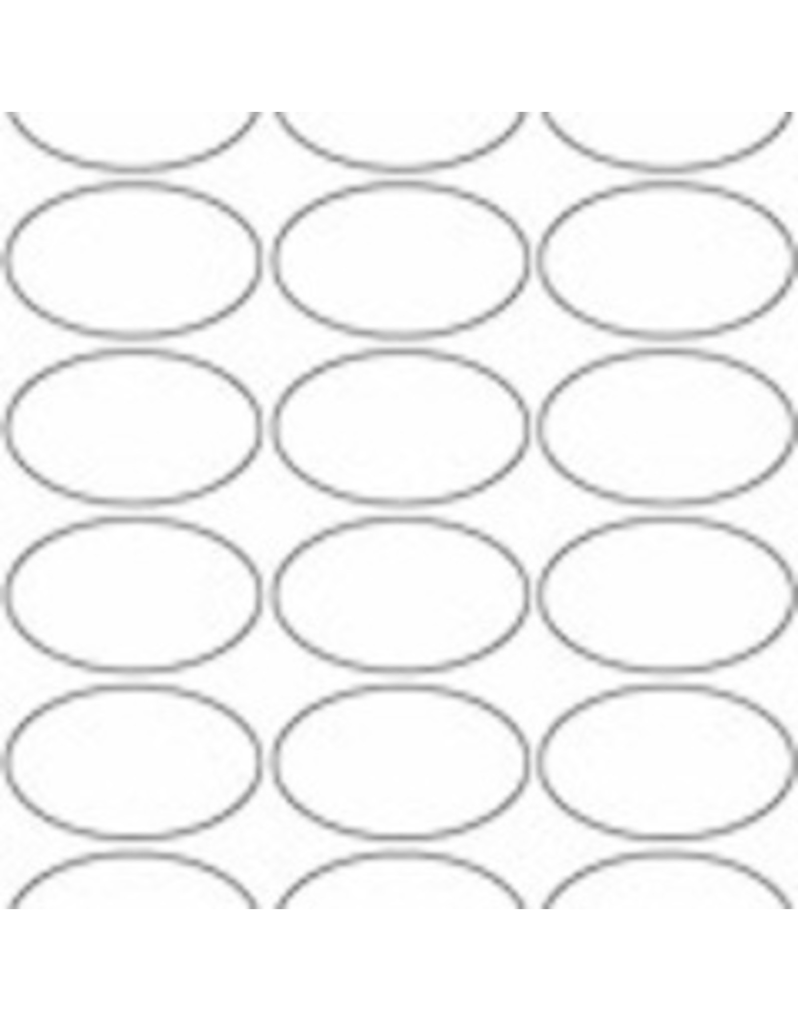Oval Labels 1.5"x2.5"  Glossy White 1sheet/18labels