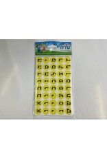 STICKERS: Alef Beis ROUND COLORED 25 SHEETS