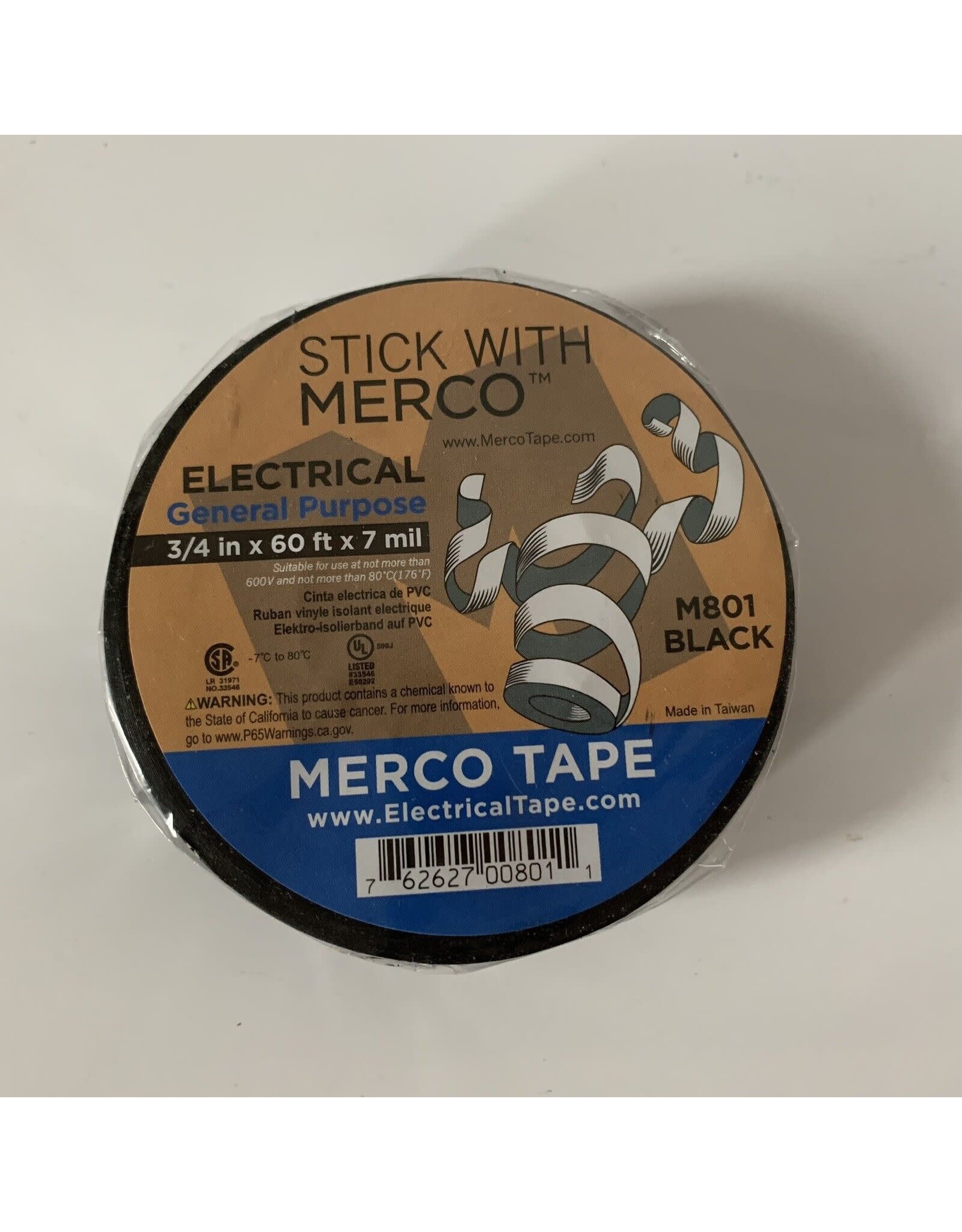 ELECTRICAL TAPE:  BLACK 3/4" X60