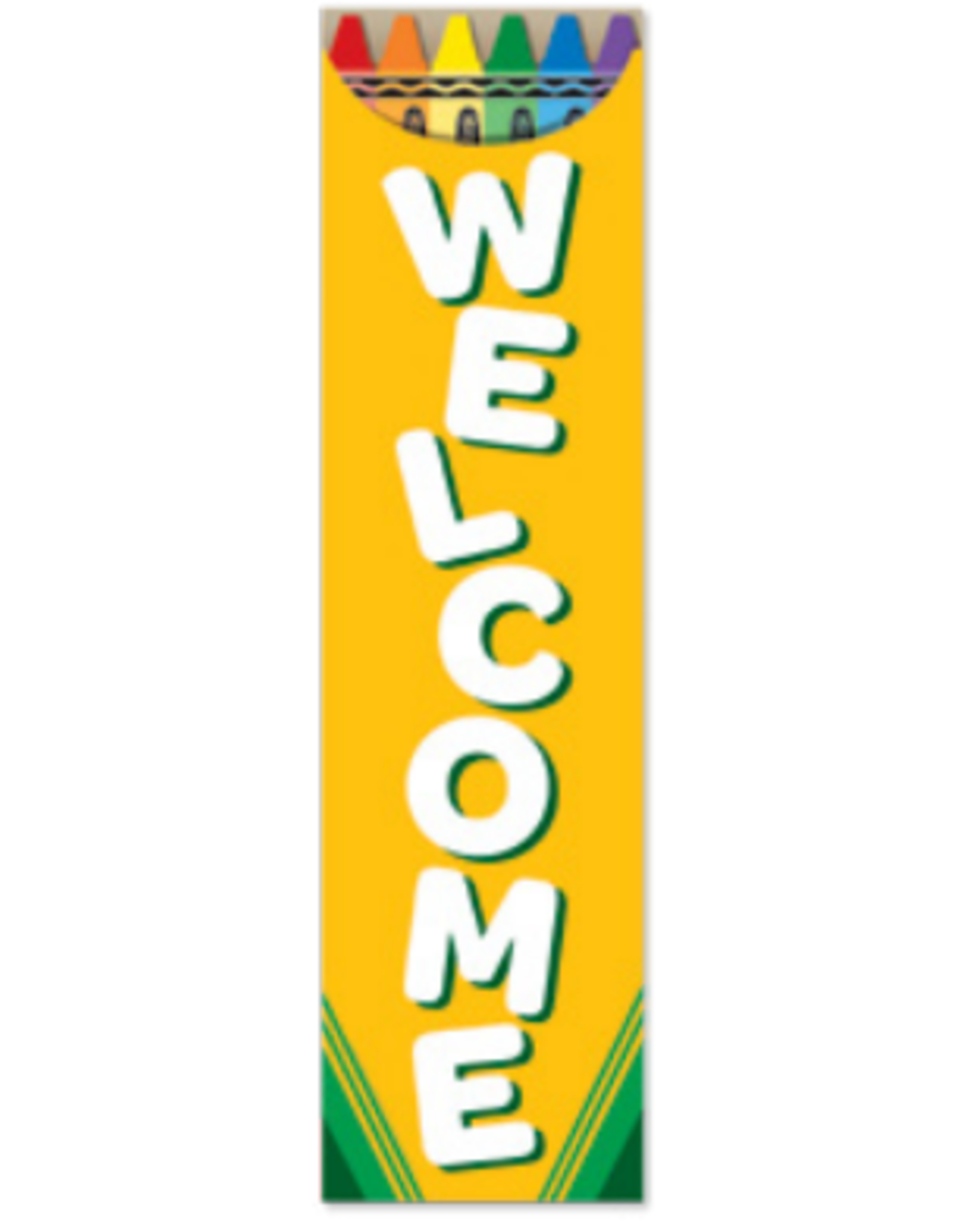 Welcome Banner Crayola Crayon   Vertical 12"X45"