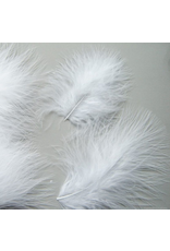 MARABOU FEATHERS: WHITE  .25 OZ