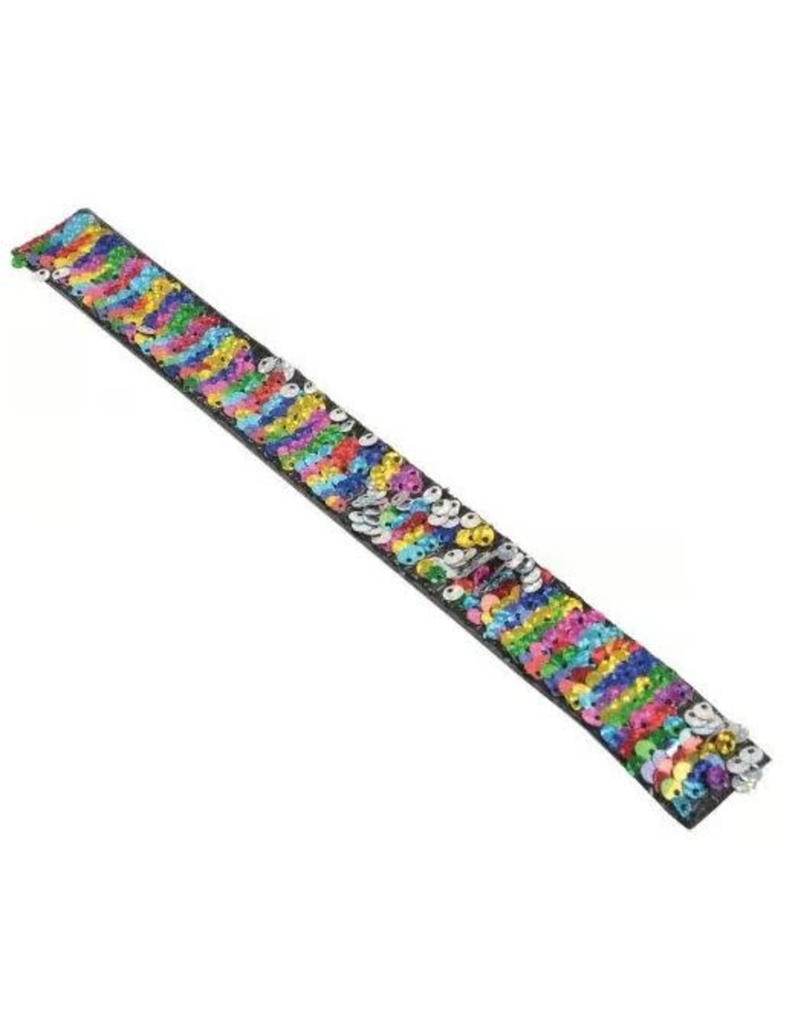 Rainbow Sequin Slap Bracelet - 24 Pack