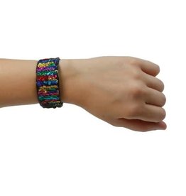 Rainbow Sequin Slap Bracelet