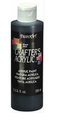 Acrylic Paint, Black, 8 Oz.