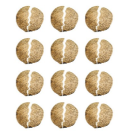 STICKERS: BROKEN MATZAH 1 1/4” - 12 PER SHEET - 6 SHEETS