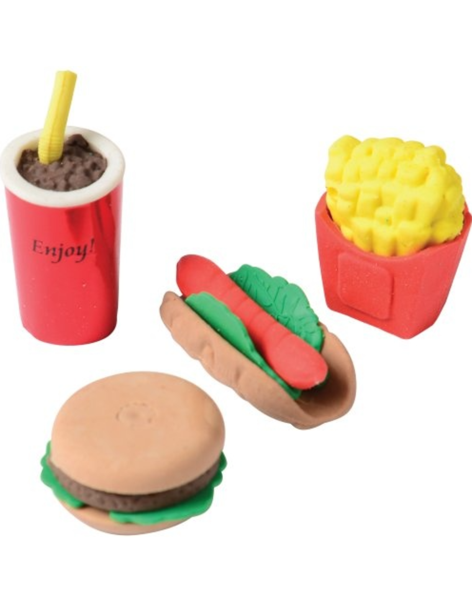 ERASERS  3D JUNK FOOD Pckg/12