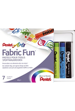 PENTEL FABRIC DYE STICKS 7PC ASSORTED PASTEL