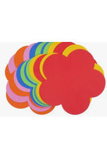 FOAM SHAPE FLOWER ASSORTED COLORS  6" 12 PACK