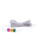 BEADING THREAD - ELASTIC - WHITE 4 YARDS