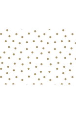 FADELESS BACKING PAPER 48"x12' : WHITE WITH GOLD DOTS