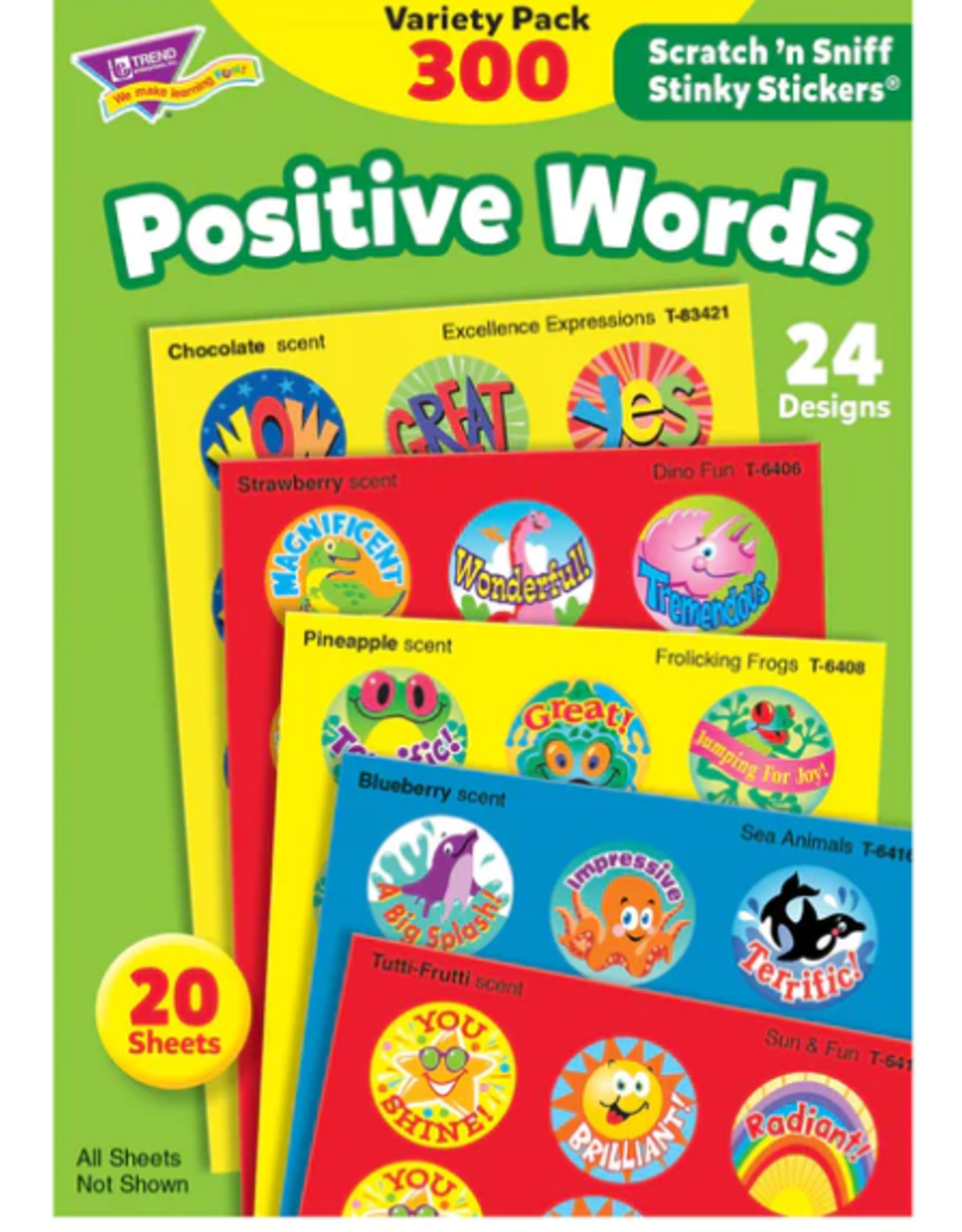 SCENTED STICKER VARIETY PACK- POSITIVE WORDS