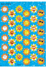 SPARKLE STICKER SUNNY SMILES 72 STICKERS