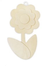 3D WOOD SHAPE FLOWER 6"