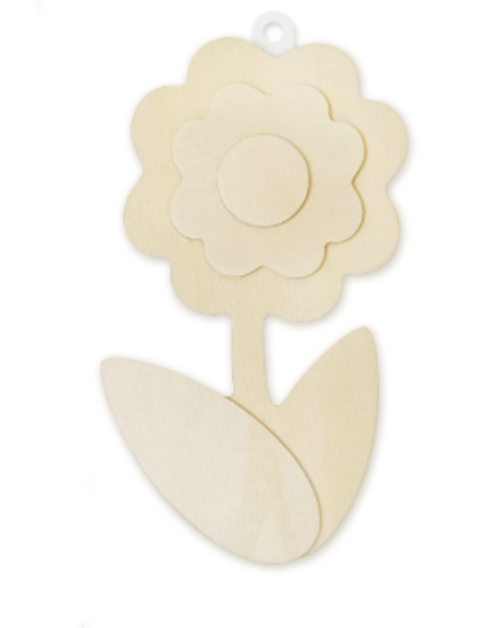 3D WOOD SHAPE FLOWER 6"