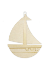 WOOD SHAPE: SAIL BOAT  7"