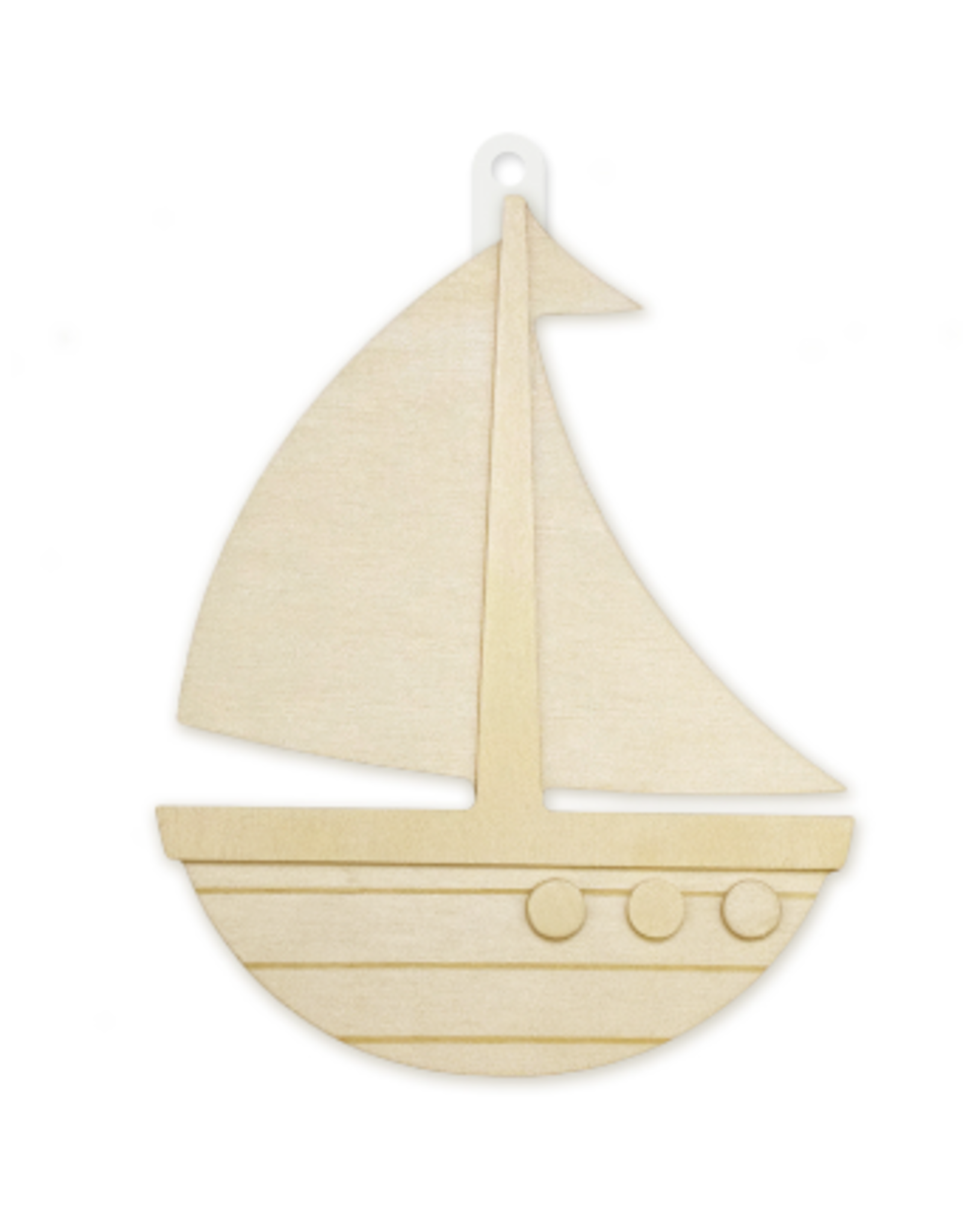 WOOD SHAPE: SAIL BOAT  7"