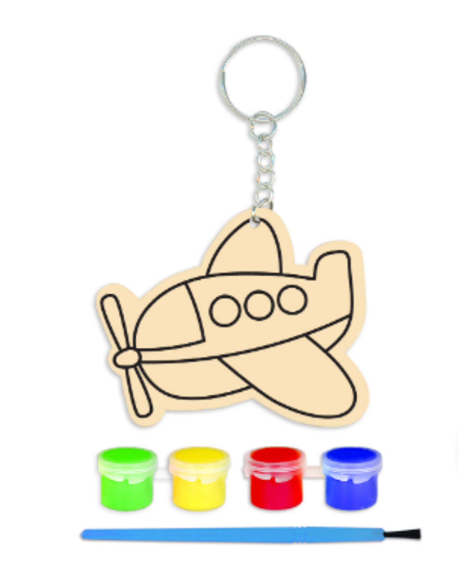 WOODEN KEYCHAIN KIT AIRPLANE