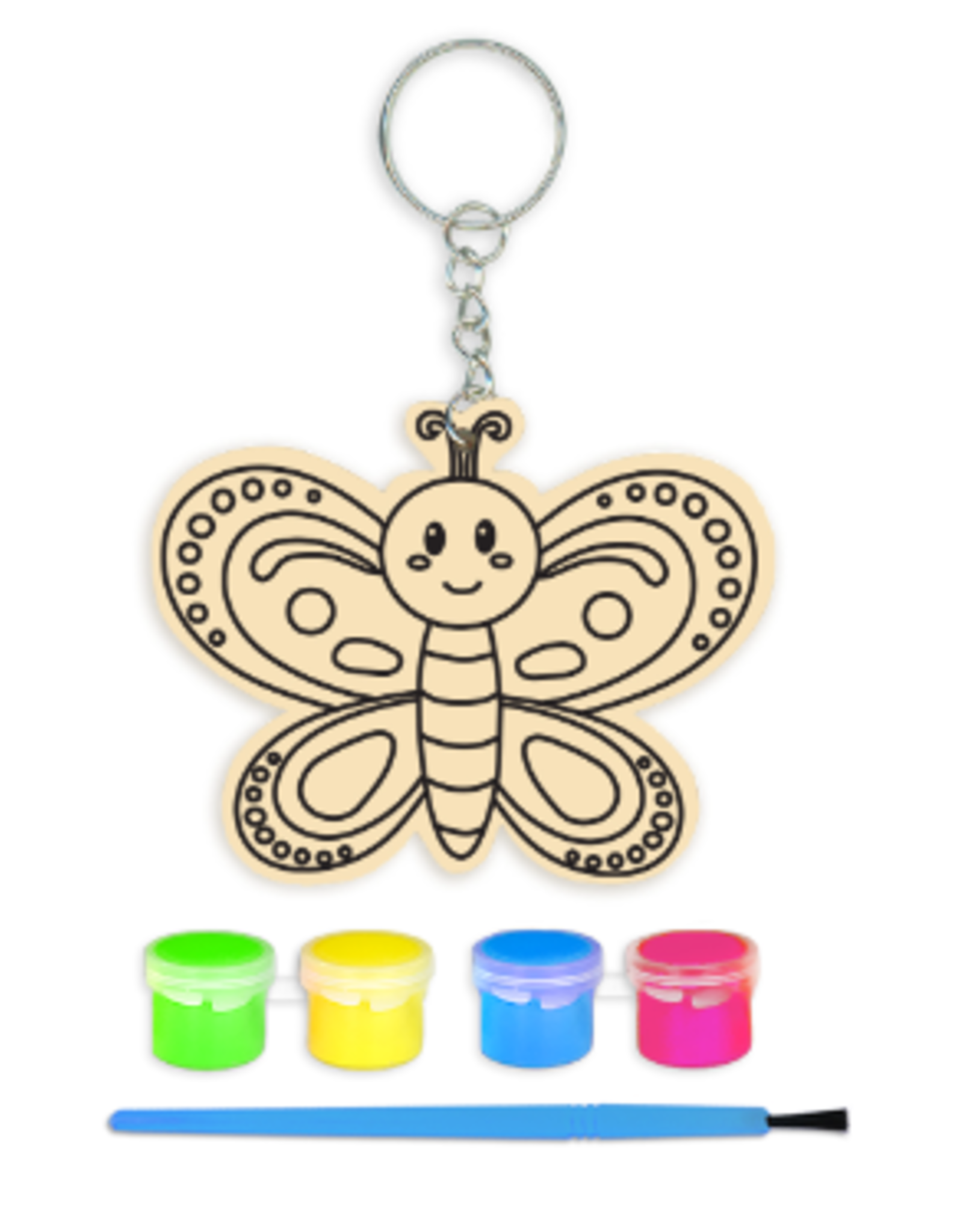 WOODEN KEYCHAIN KIT BUTTERFLY