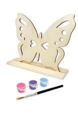 WOOD STANDING BUTTERFLY PAINTING KIT 7"X6"