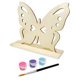 WOOD STANDING BUTTERFLY PAINTING KIT 7"X6"