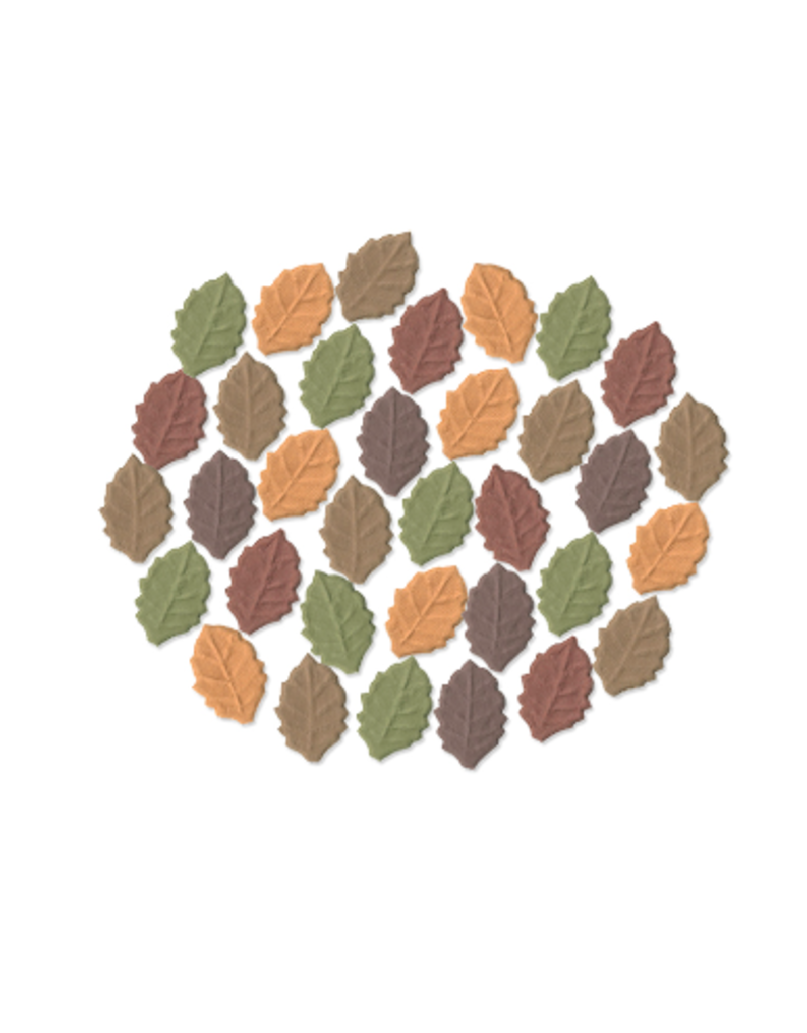 HANDMADE LEAF EMBELLISHMENT AUTUMN MIX 34 PC