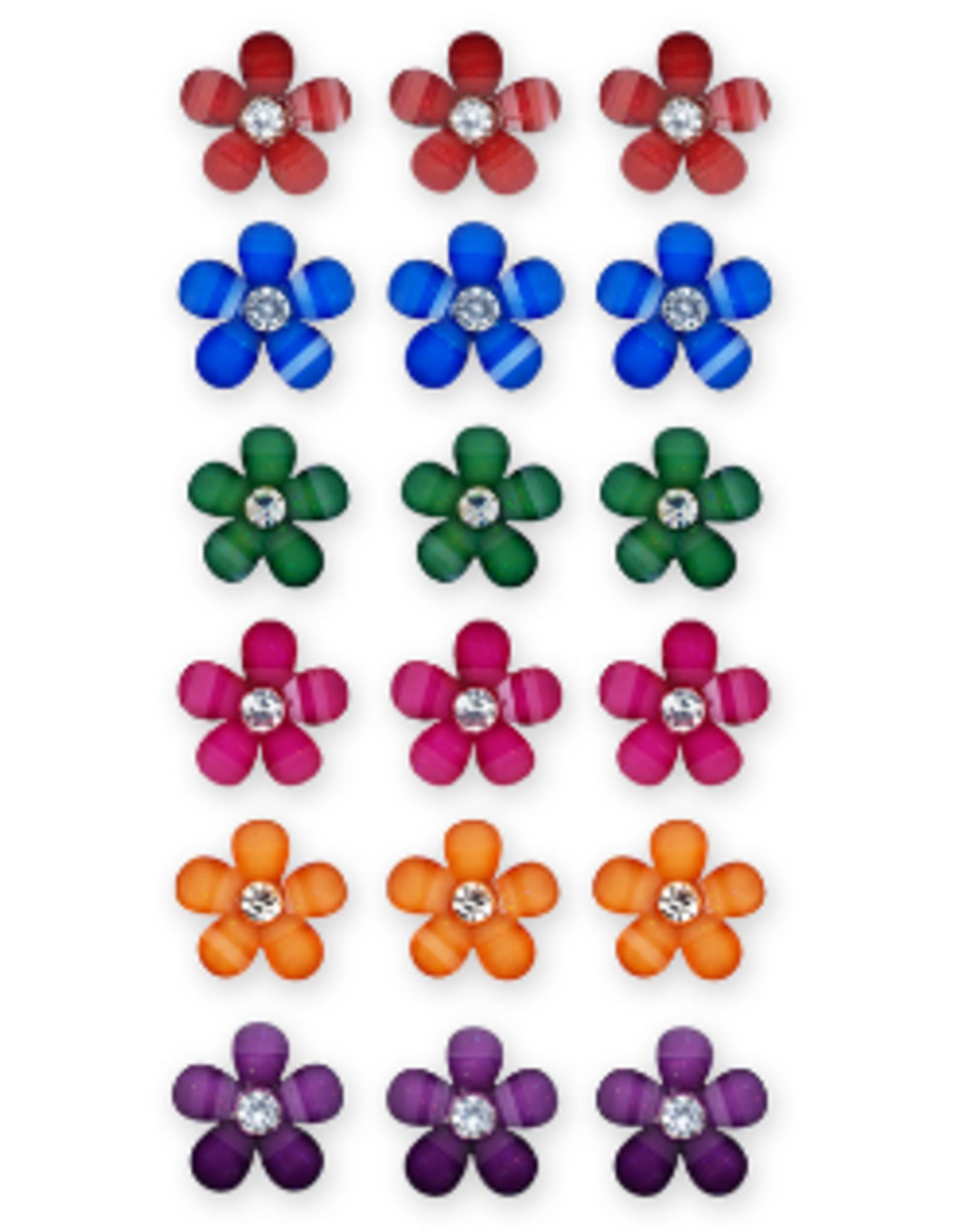 12MM GLITTER DAISY GEMS 18PC BOLD