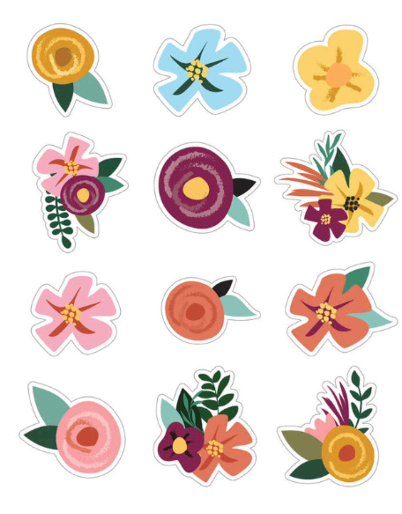 CUT OUTS: GROW TOGETHER FLOWERS 36PC ASSORTED