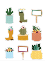 CUT OUTS: GROW TOGETHER BOOTS, POTS AND GARDEN SIGNS 36PC ASSORTED