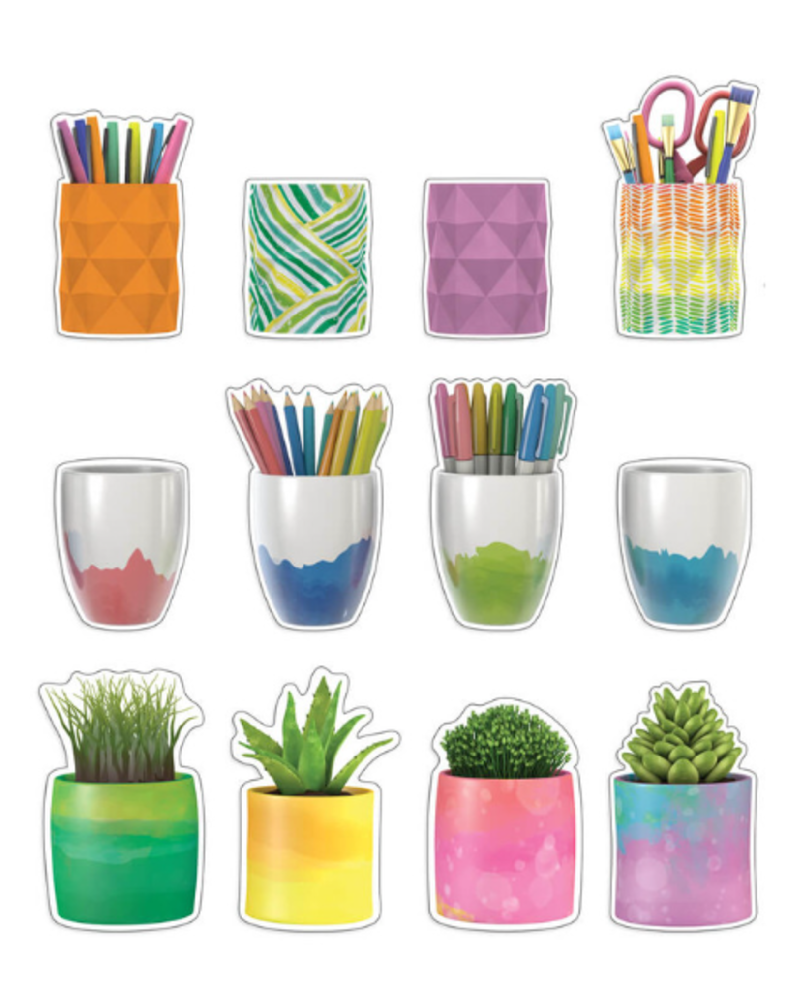 CUT OUTS: CREATIVELY INSPIRED PLANTERS AND CUPS 36PC ASSORTED
