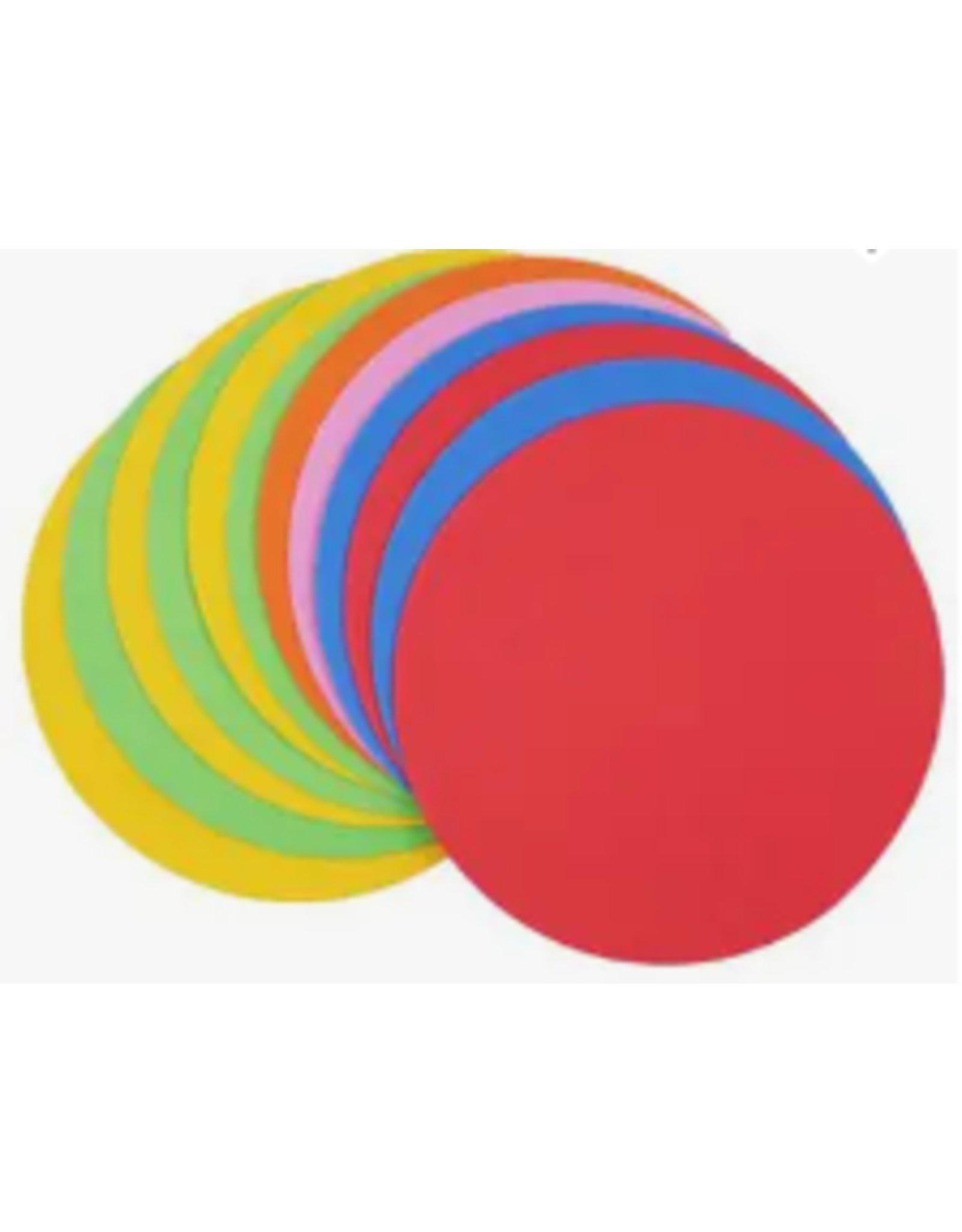FOAM SHAPE: CIRCLE 5.5"  ASSORTED COLORS 12 PACK