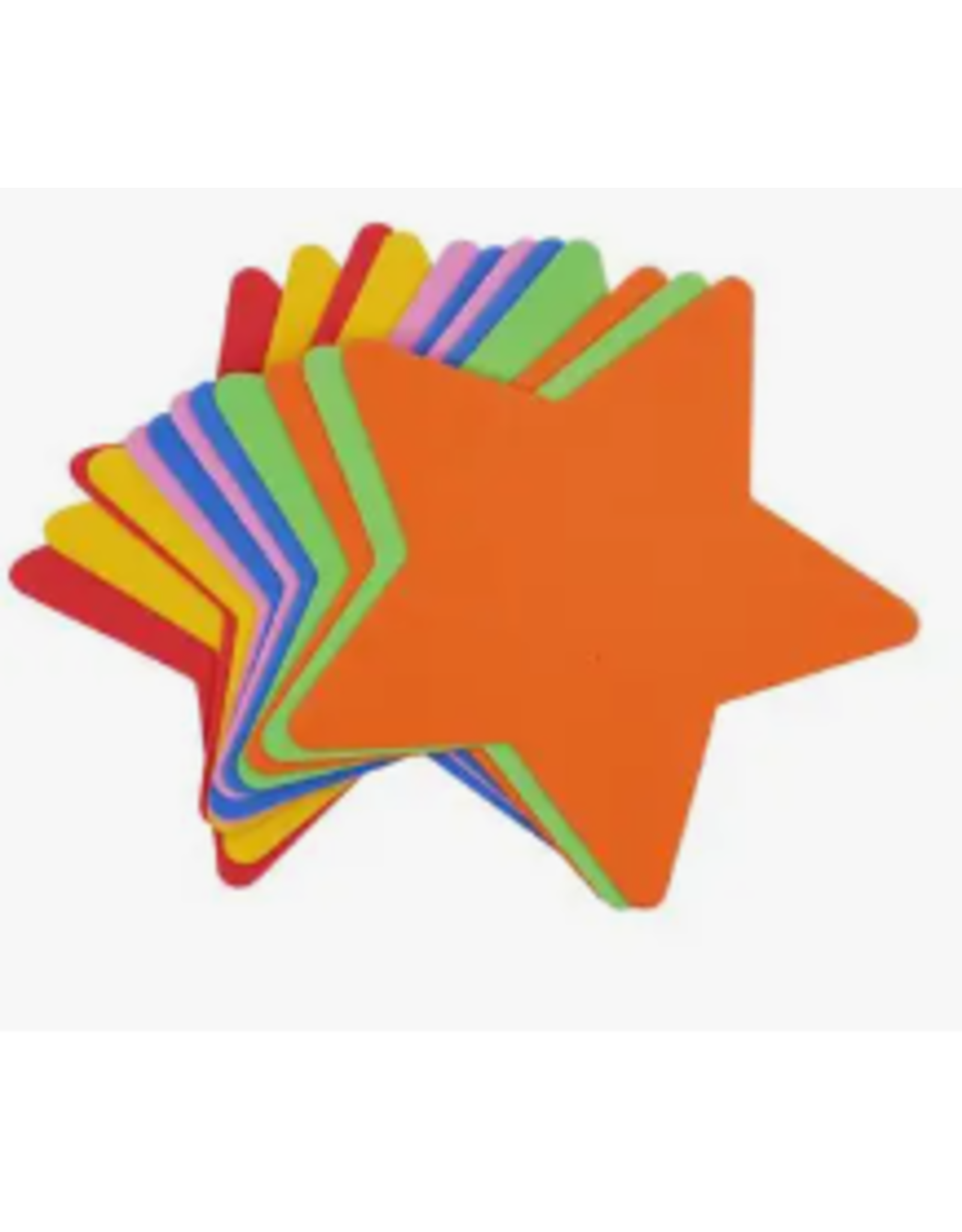 FOAM SHAPE STARS ASSORTED COLORS 5.5" - 12 PACK