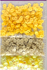 SEQUINS ASSORTED YELLOWS 18GR