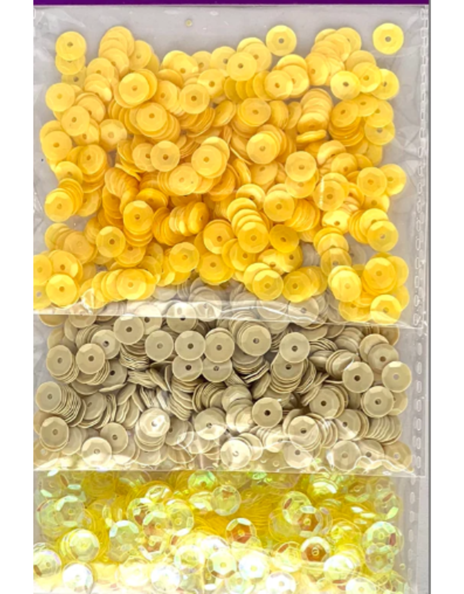 SEQUINS ASSORTED YELLOWS 18GR