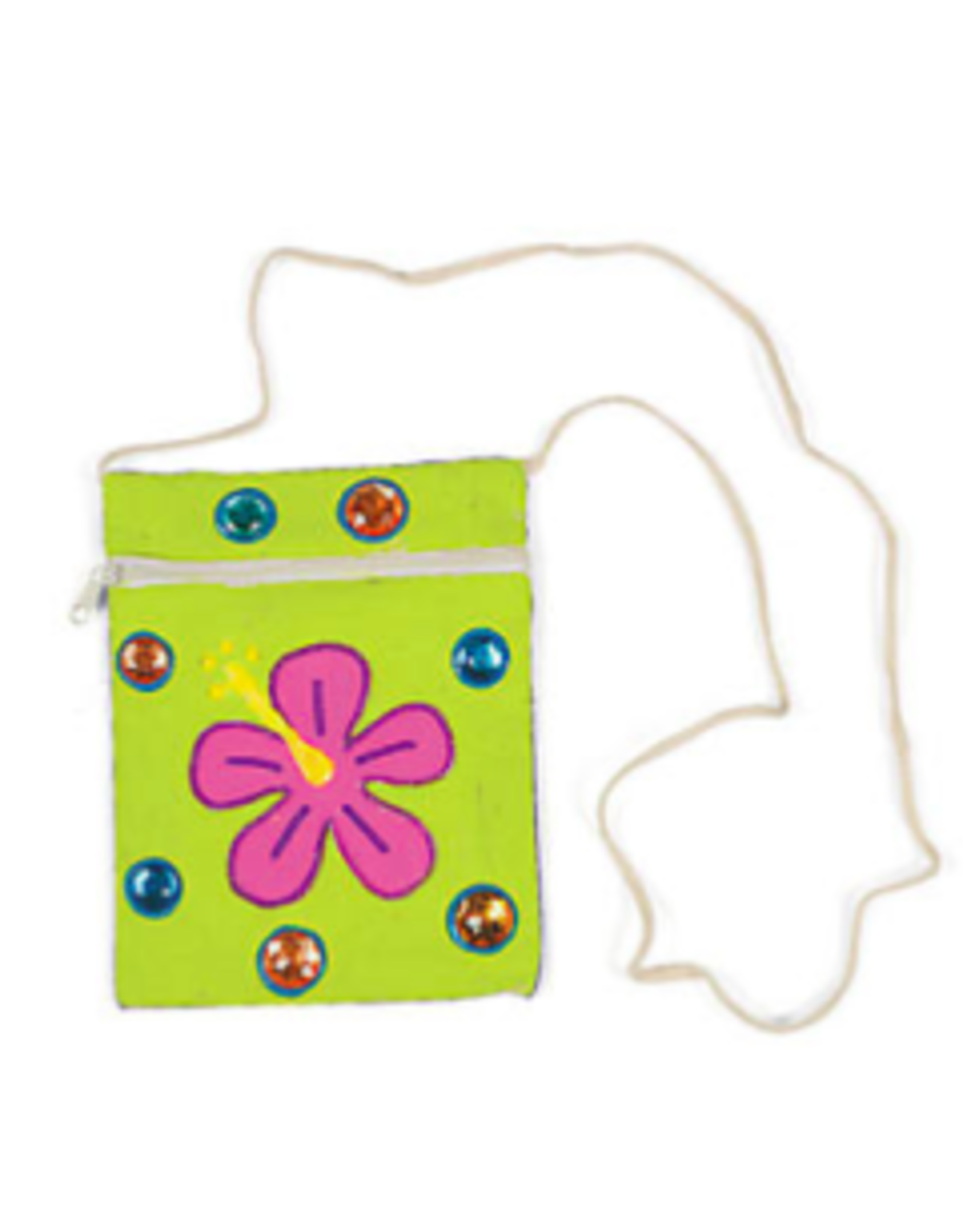 DIY CANVAS ZIPPER PURSES  5"x7"  w/ Strap 48Pc.