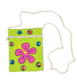 DIY CANVAS ZIPPER PURSES  5"x7"  w/ Strap 48Pc.
