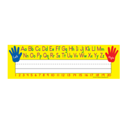 NAME PLATE: LEFT/RIGHT ALPHABET 11.5"X3.5" 36 PACK