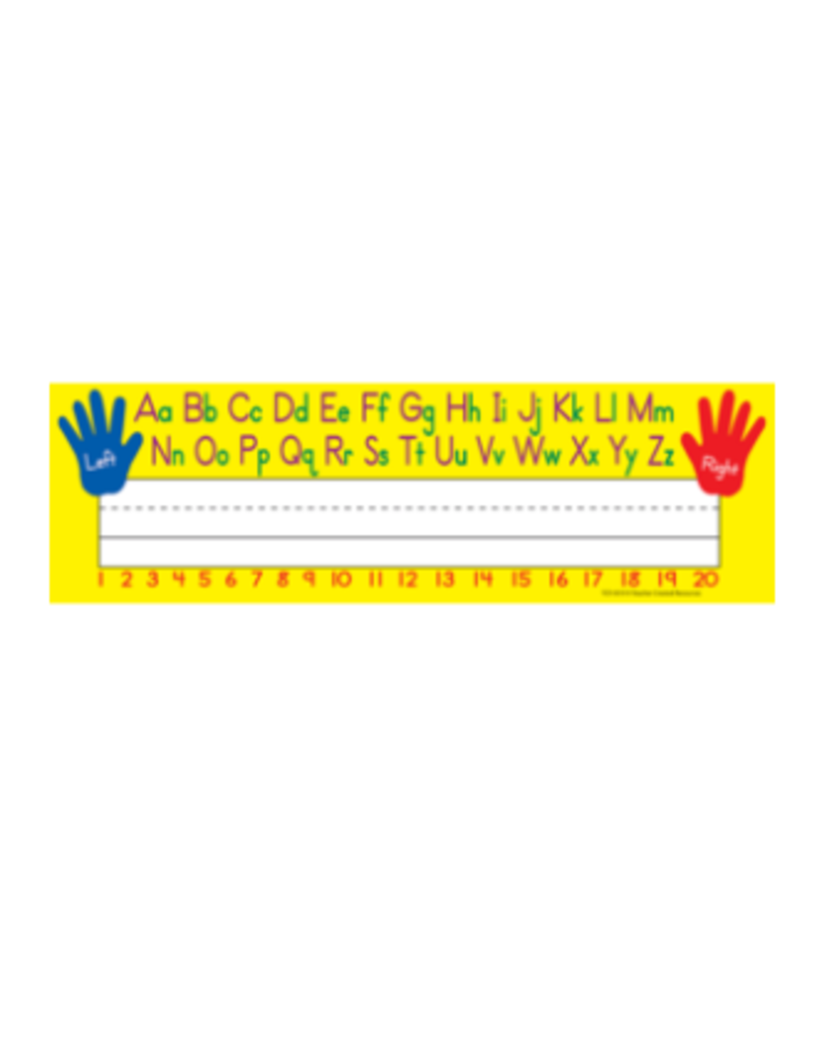 NAME PLATE: LEFT/RIGHT ALPHABET 11.5"X3.5" 36 PACK