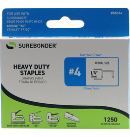 SUREBONDER #4 HEAVY DUTY  STAPLES    1/4" 1250 STAPLES