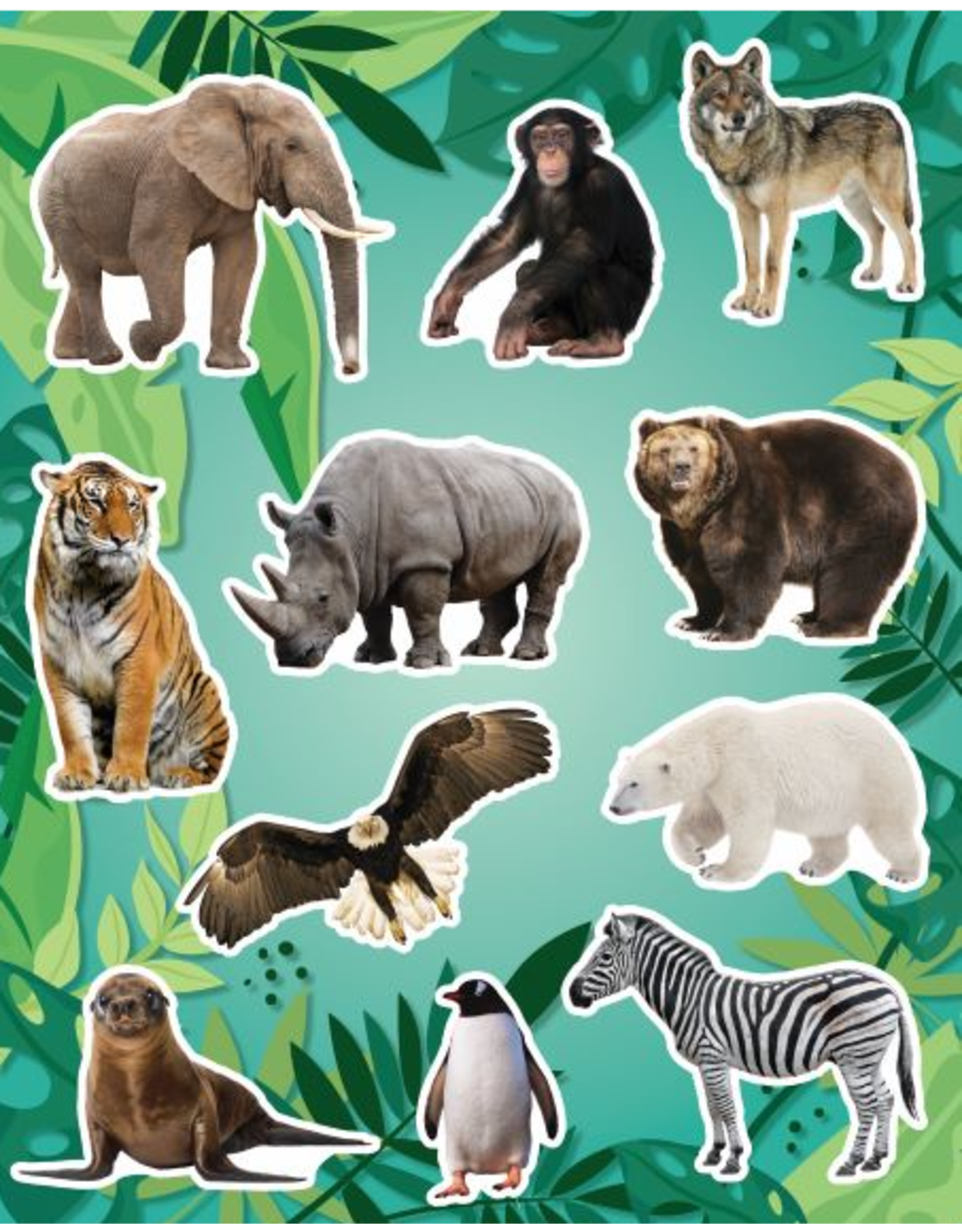 RANENU STICKER: ZOO ANIMALS 6 SHEET