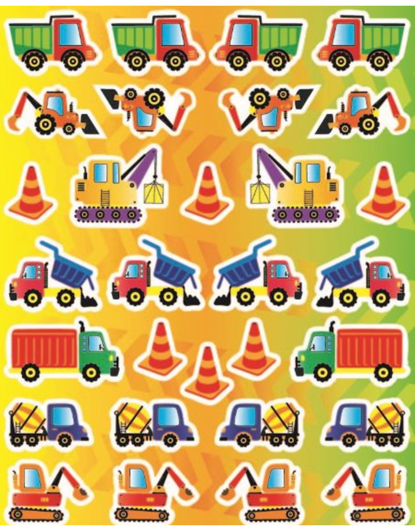 RANENU STICKER: DIE CUT CONSTRUCTION THEMED 6 SHEETS