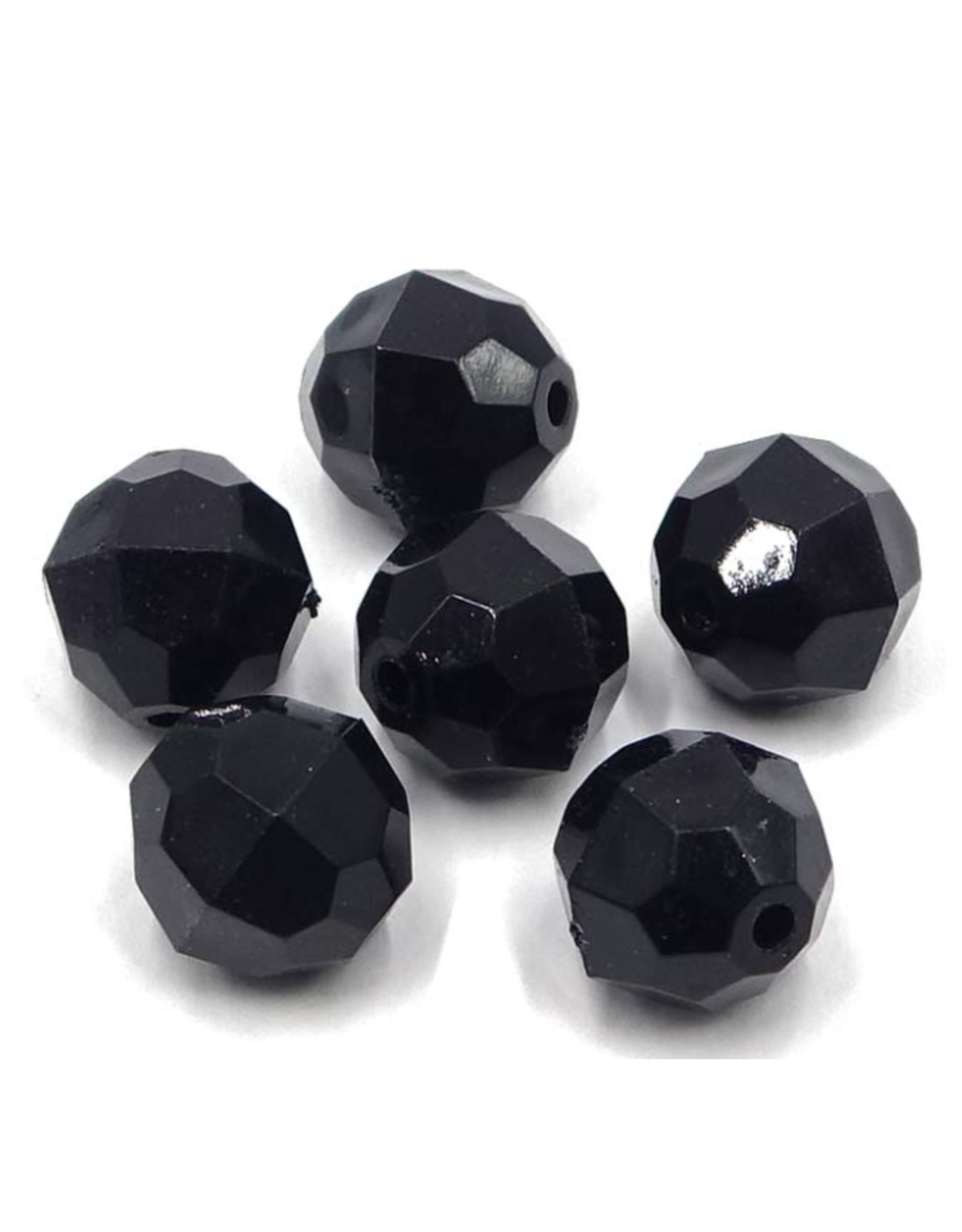 FACETED BEADS: 12MM BLACK 360 PACK
