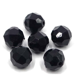 FACETED BEADS: 12MM BLACK 360 PACK